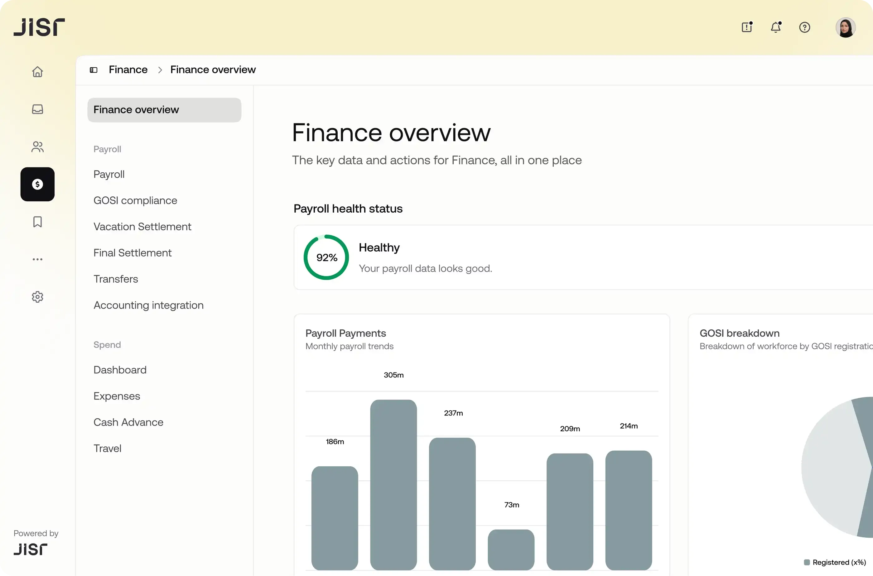 Finance dashboard