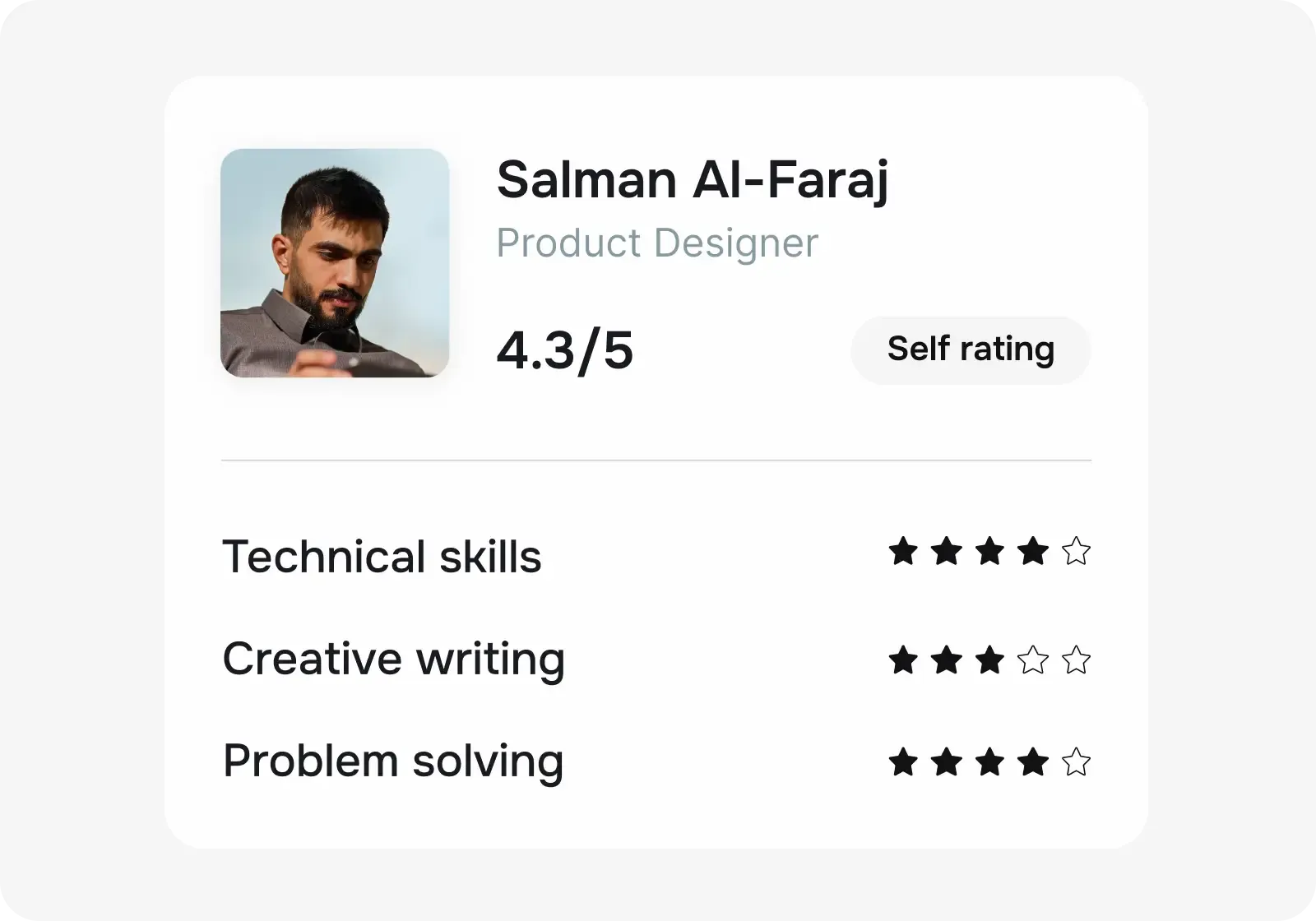 Self evaluation