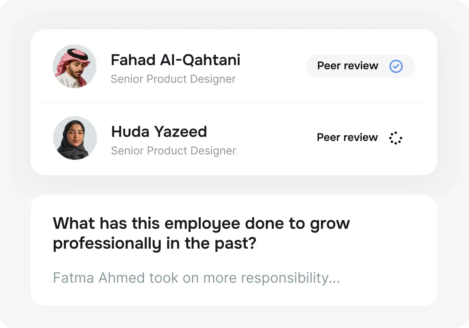 Peer reviews